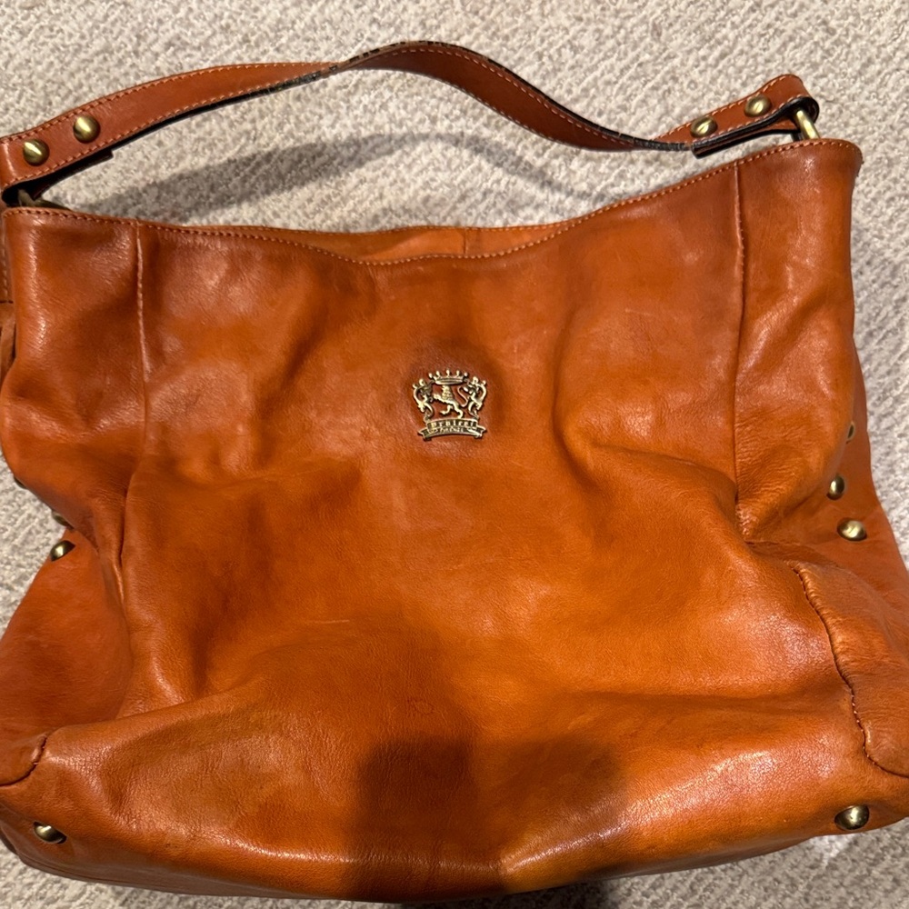 pratesi Brown Leather Shoulder Bag